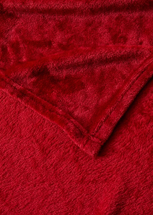 Red Plain Throw Image 2