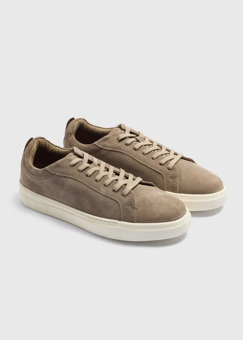 Stone Suede Trainer - 6 Image 1