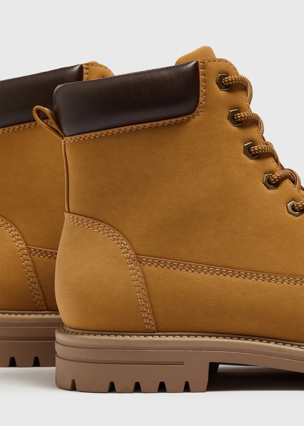 Tan Lace Up Boots - 6 Image 2