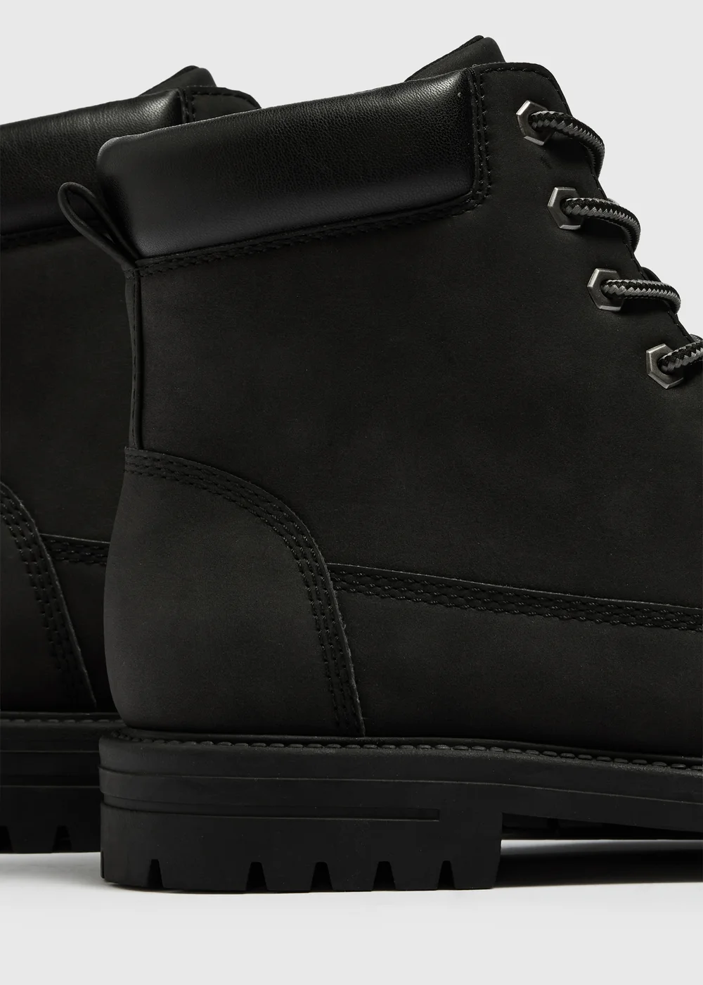 Black Lace-Up Boots - 6 Image 2