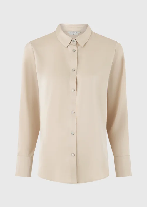 Cream Lace Satin Shirt - 8 Image 3