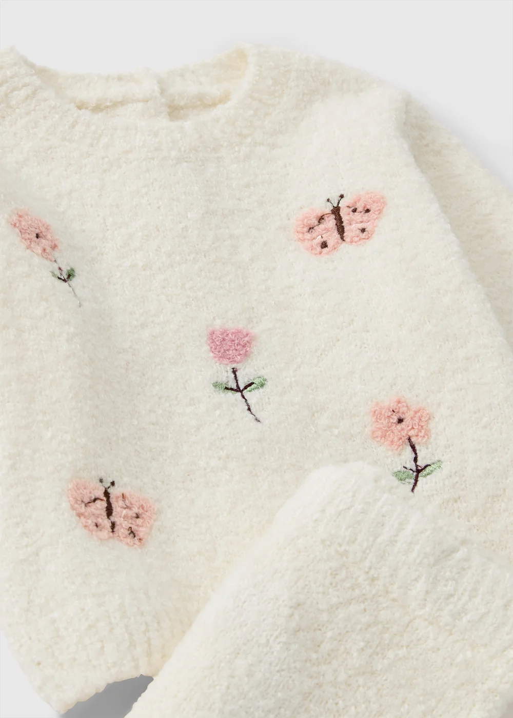 Girls’ Floral Fleece 2-Piece Set - Up to 1 Month Image 2