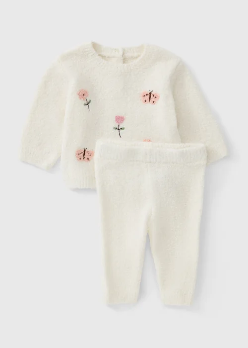 Girls’ Floral Fleece 2-Piece Set - Up to 1 Month Image 1