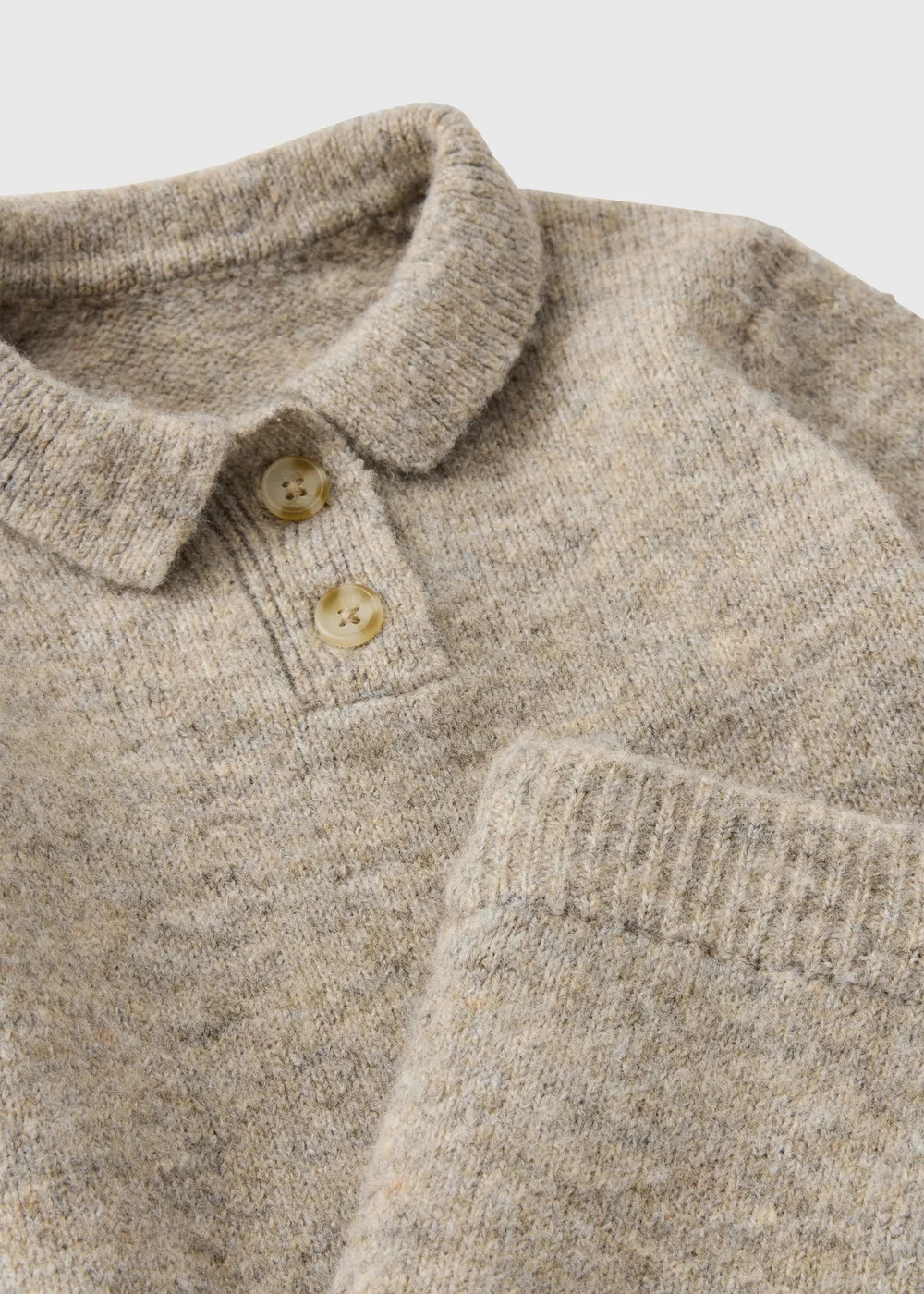 Boys Brown Smart Collar Knitted Set (0-23mths) - Up to 1 Month Image 2