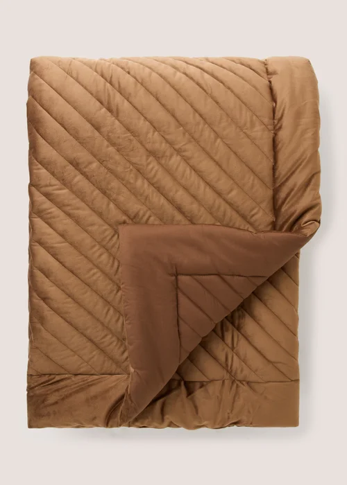 Brown Luxe Bedspread Image 1