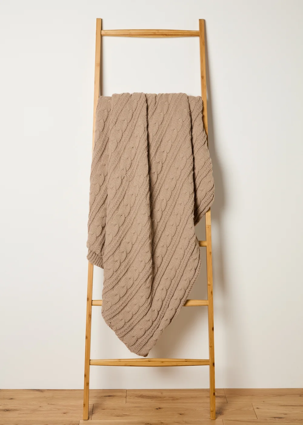 Beige Knitted Throw Image 1