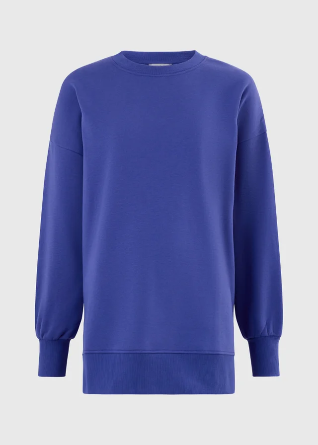 Cobalt Blue Longline Sweatshirt