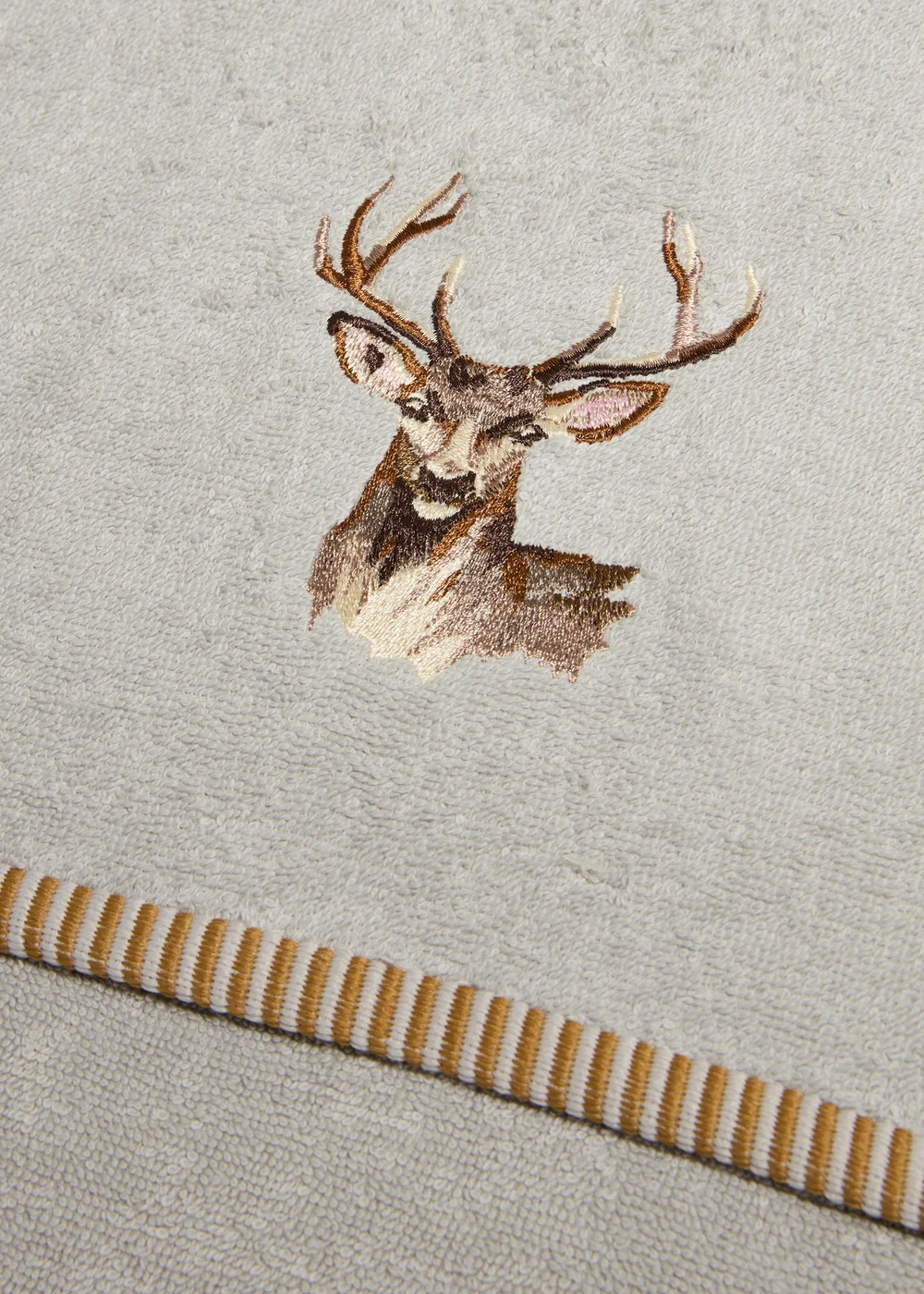 Grey Stag Hand Towel - Hand Towel Image 2