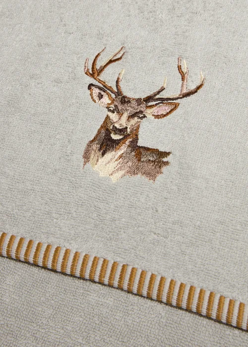 Grey Stag Hand Towel - Hand Towel Image 2