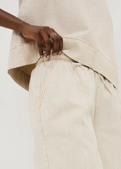 Ecru Denim Jogger Jeans - 18 Image 3