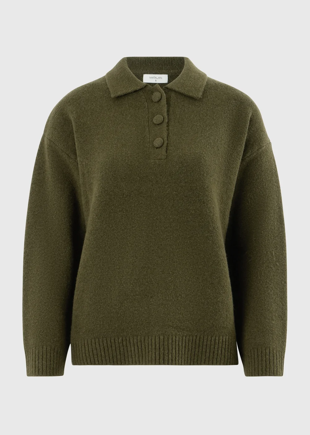 Khaki Open Collar Shirt - XS Image 4
