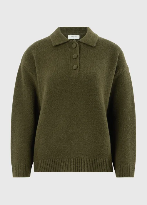 Khaki Open Collar Shirt - XS Image 4