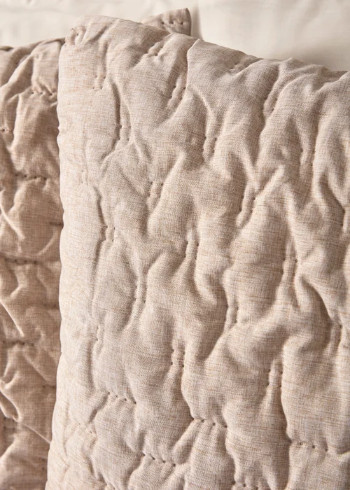 Natural Ruched Textured Duvet Set - Double Image 3