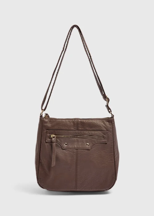 Brown Messenger Bag - One Size Image 1