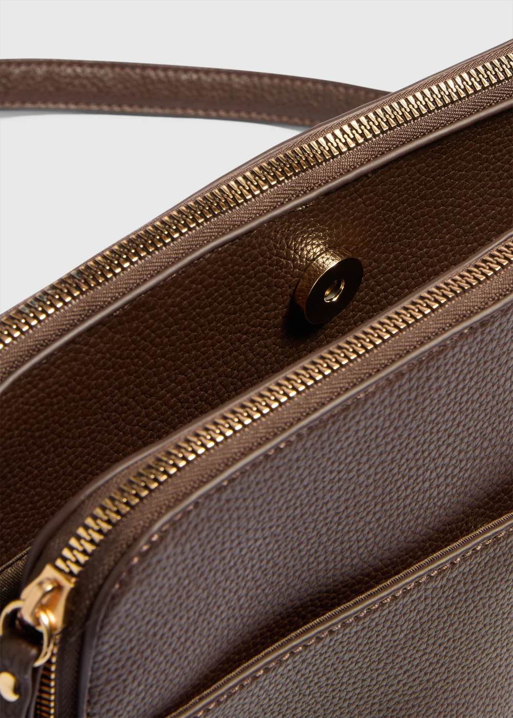 Brown Cross Body Bag - One Size Image 2