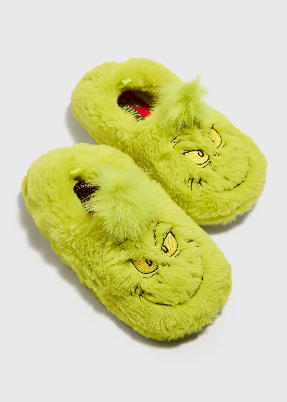 Kids Green The Grinch Slippers (Younger 4 - Older 6) - 4 Infants Image 2