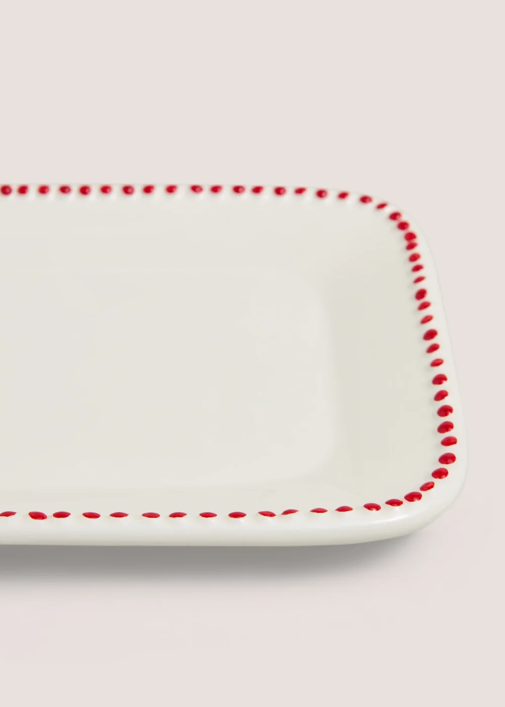 Red Dotted Serving Plate Image 2