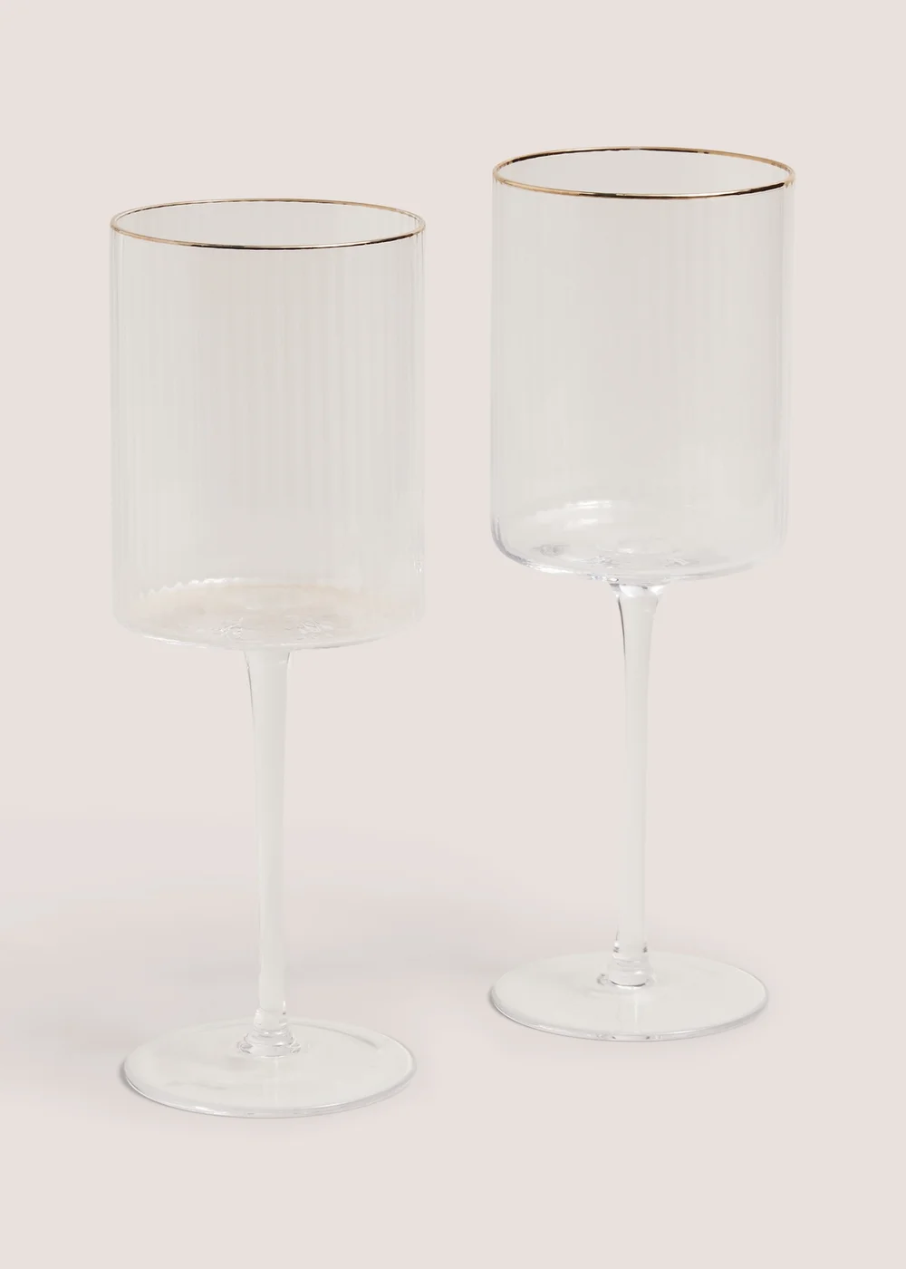 Gold Rimmed Wine Glass Image 1