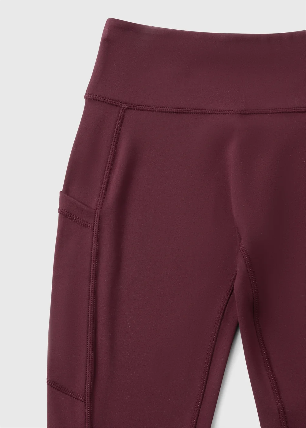Girls' Burgundy High-Waisted Leggings (7-15 Yrs) - 7 Yrs Image 2