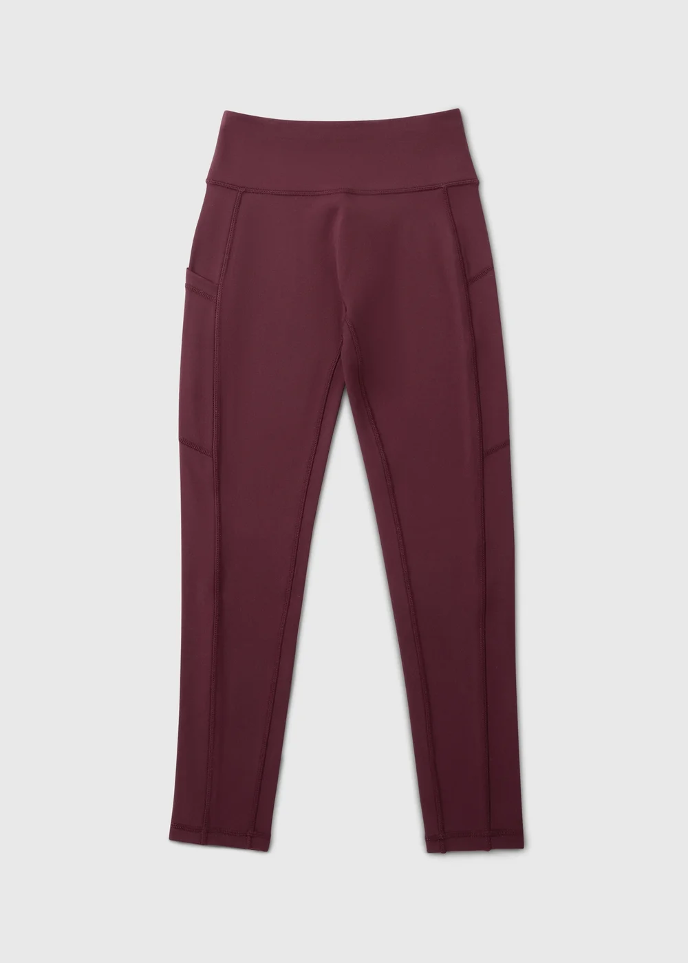 Girls' Burgundy High-Waisted Leggings (7-15 Yrs) - 7 Yrs Image 1