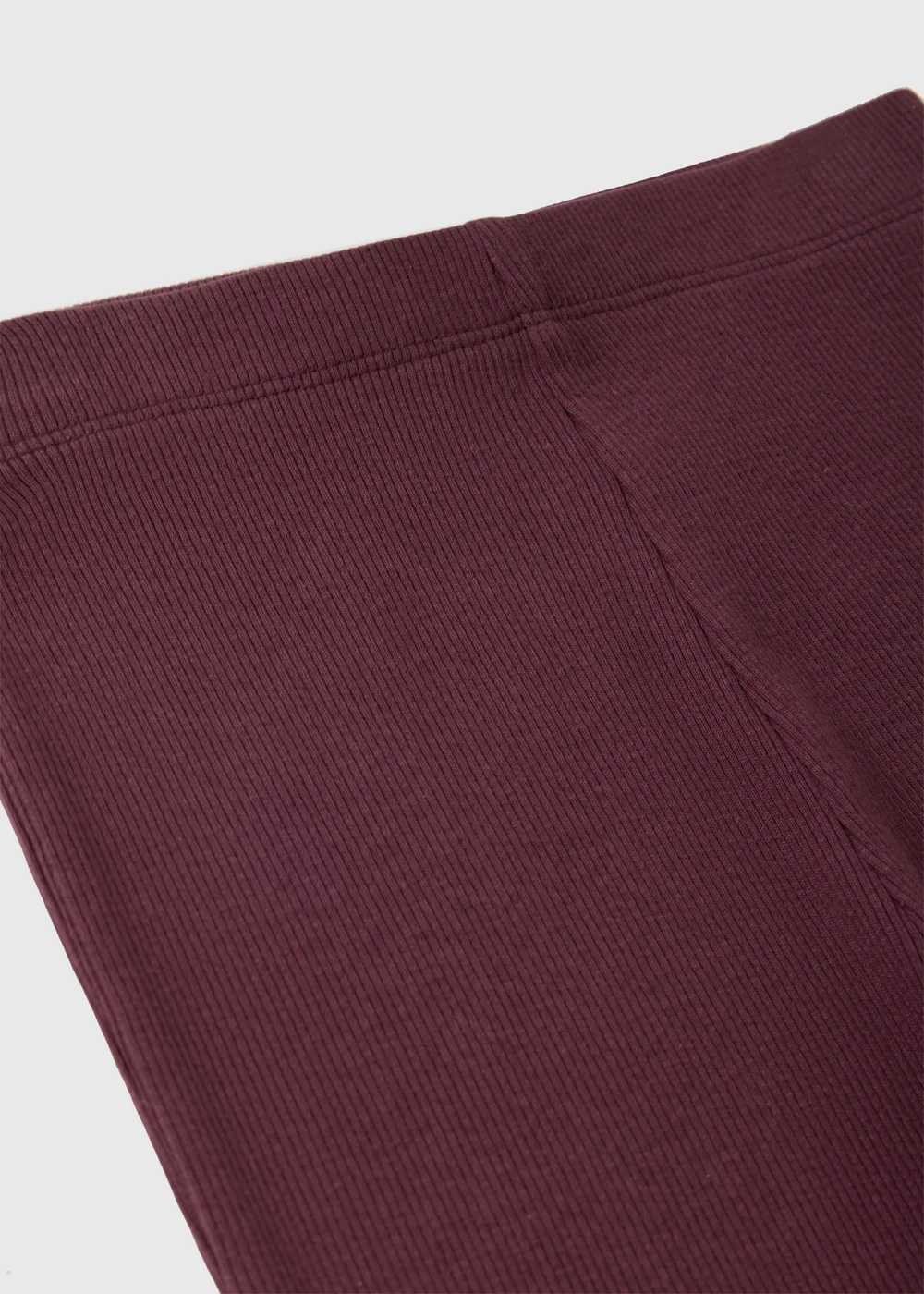 Girls Plum Flared Rib Leggings (7-15yrs) - 7 Yrs Image 2