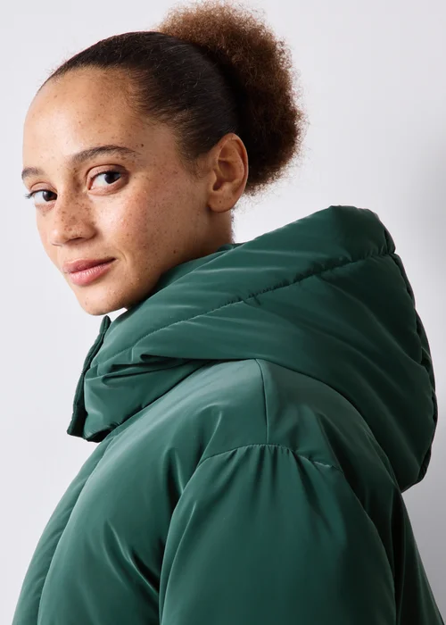 Forest Green Puffer Jacket - XS Image 3