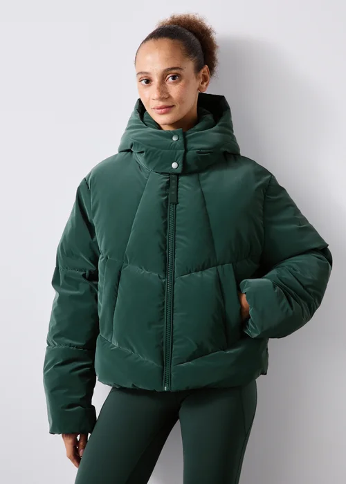 Forest Green Puffer Jacket - XS Image 1