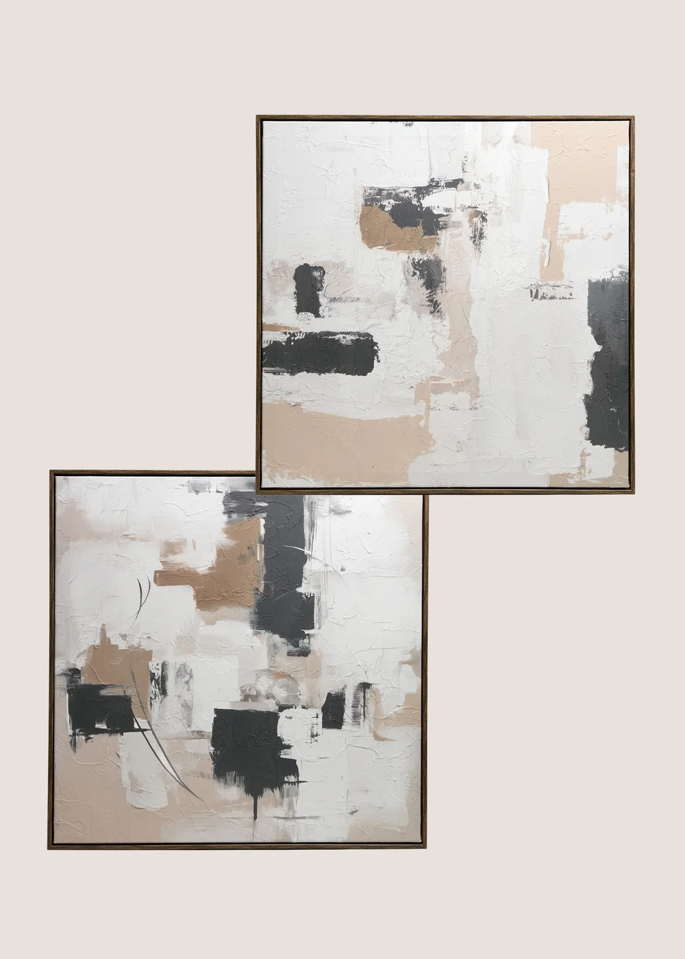 2 Pack Monochrome Abstract Canvas Image 1