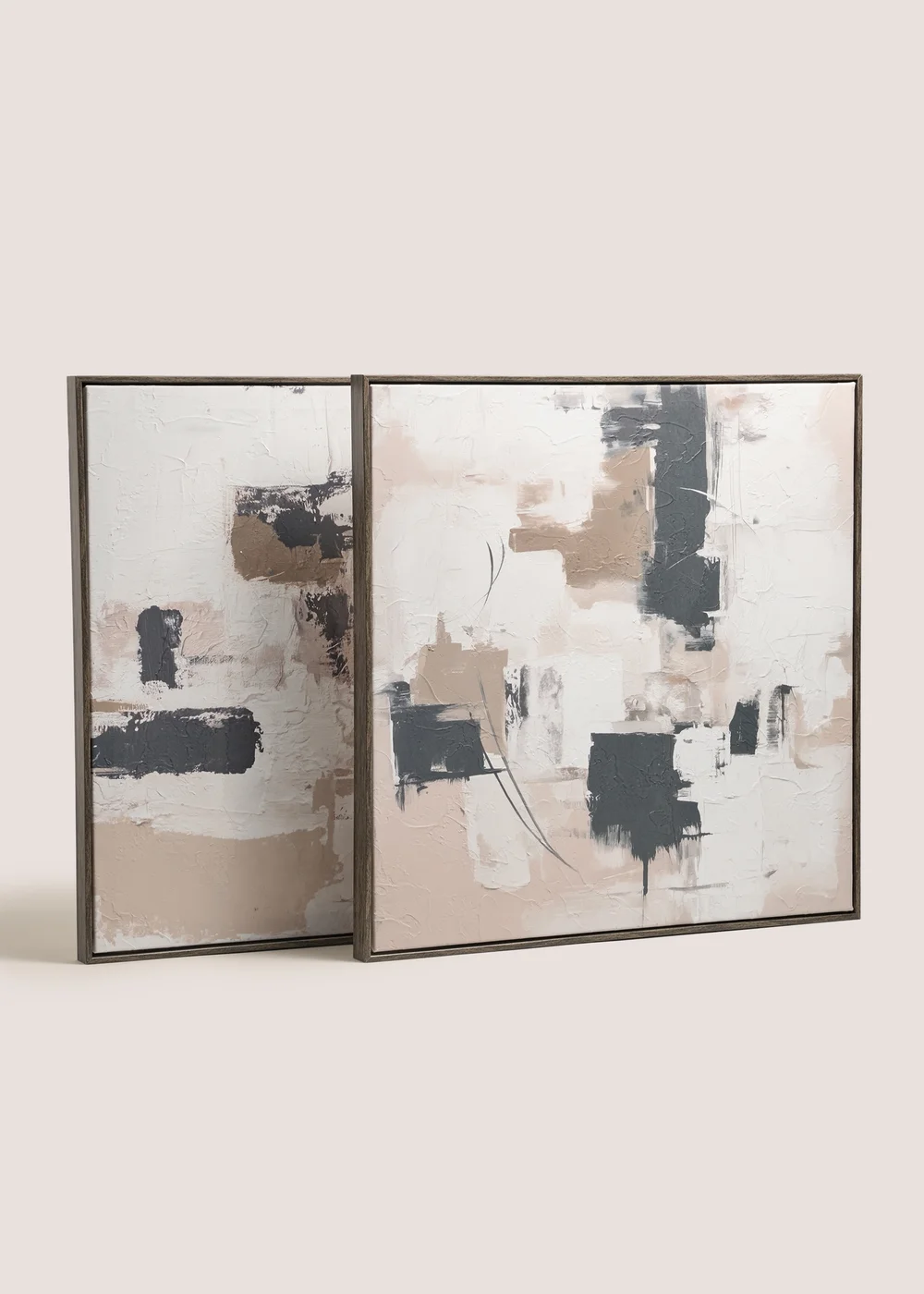 2 Pack Monochrome Abstract Canvas Image 2