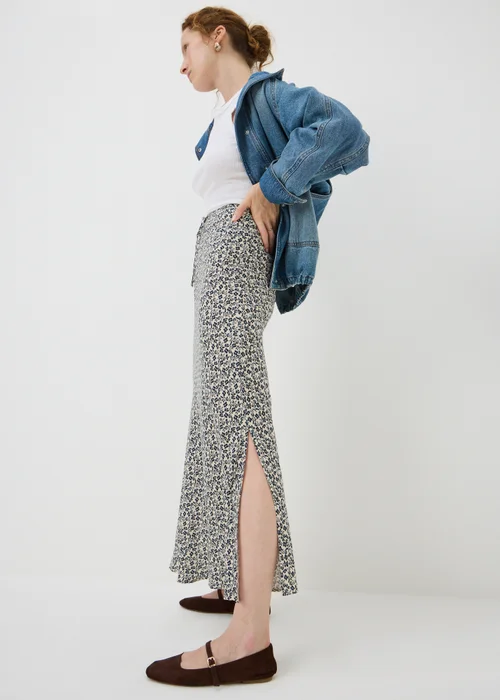 Blue Ditsy Floral Co Ord Slip Maxi Skirt - 8 Image 1