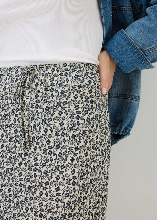 Blue Ditsy Floral Co Ord Slip Maxi Skirt - 8 Image 3