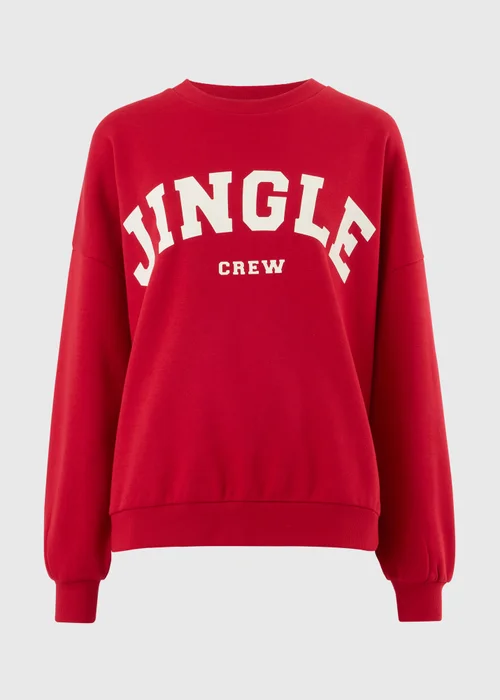 Red Jingle Crew Christmas Sweatshirt - XS Image 5