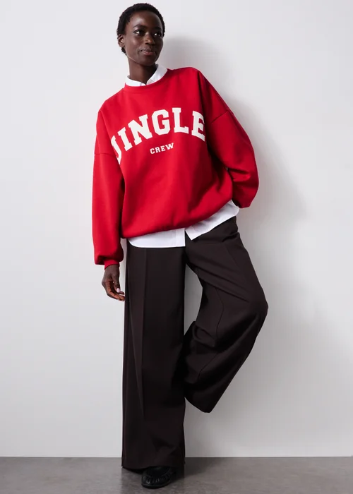 Red Jingle Crew Christmas Sweatshirt - XS Image 2