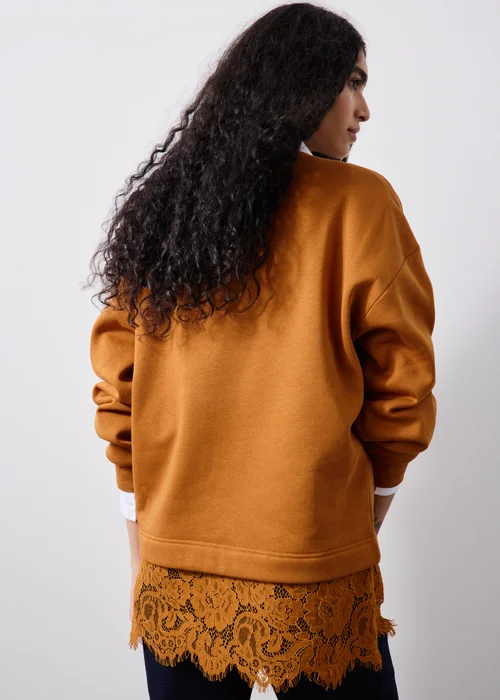 Orange Lace Trim Jumper - XS Image 2