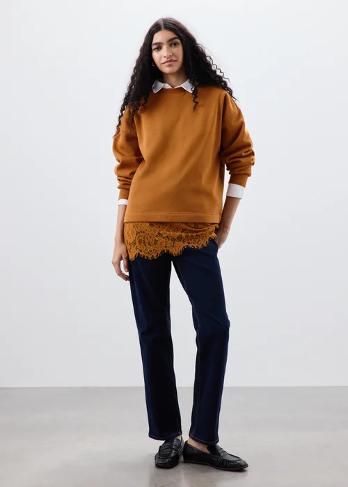 Orange Lace Trim Jumper - XS Image 4