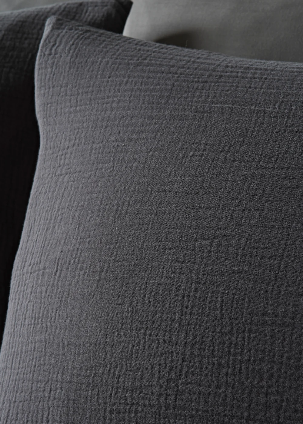 Grey Cotton Muslin Duvet Set - Double Image 2