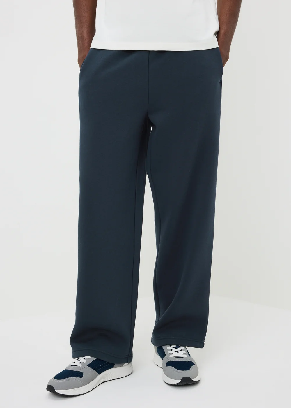 Navy Relaxed Straight Fit Jogging Bottoms - XS Image 2