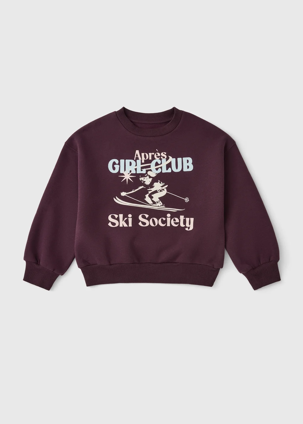Girls Plum Aprés Ski Sweatshirt (7-15yrs) - 7 Yrs Image 1