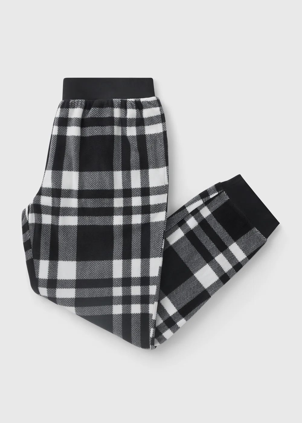 Black Microfleece Pyjama Bottoms - XS Image 1