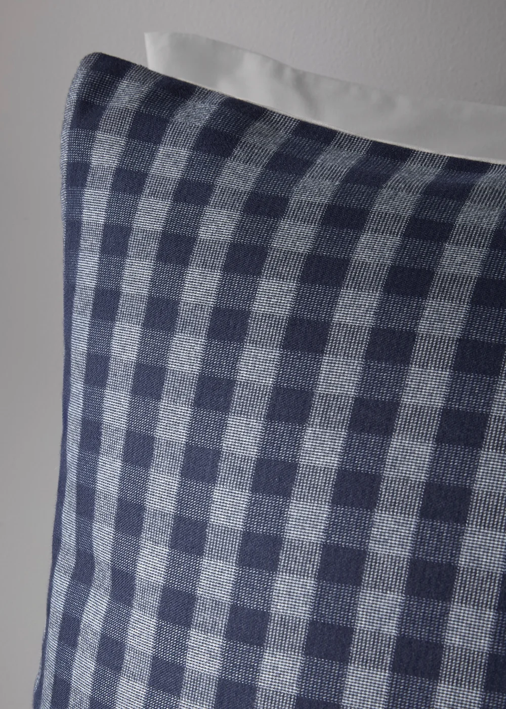 Navy Gingham Duvet Set - Double Image 2