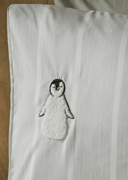 Penguin Embroidered Bed Sheet - Single Image 2