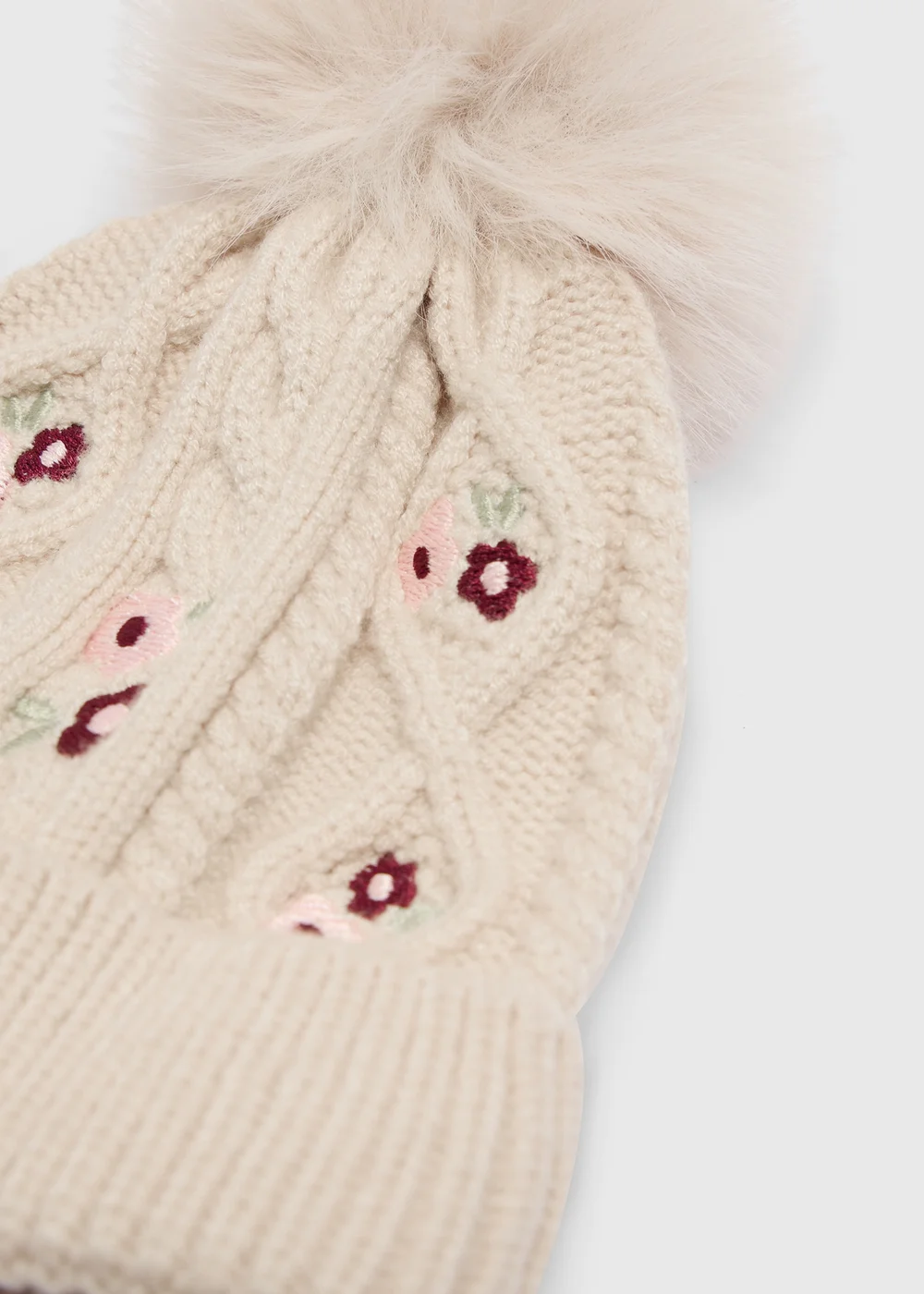 2 Piece Baby Oatmeal Hat & Mittens Set (0-24mths) - 0-3 months Image 2