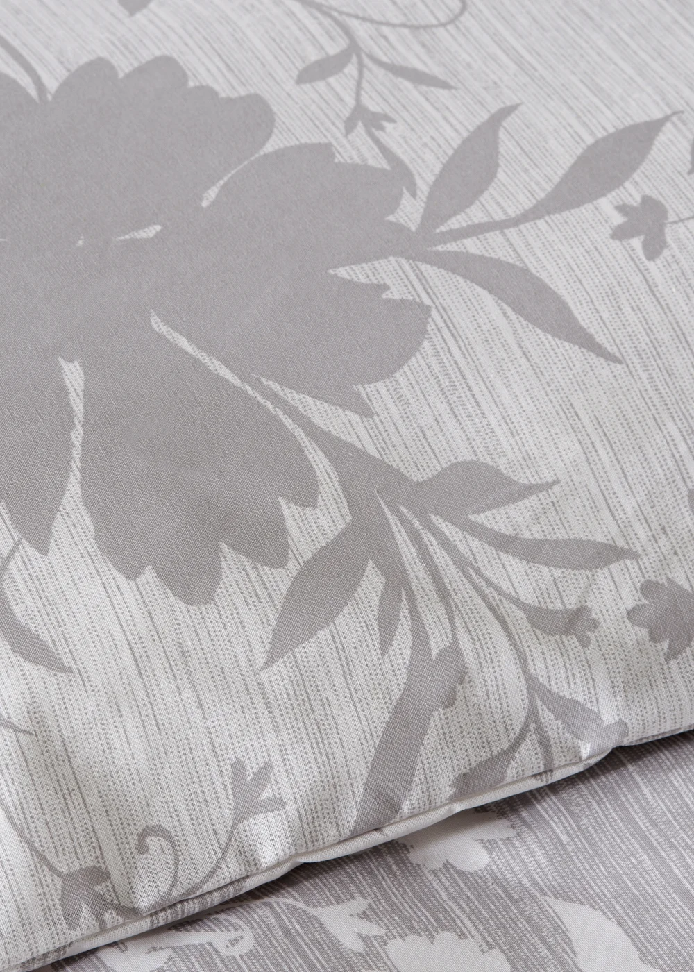 Grey Floral Duvet Set - Single Image 3