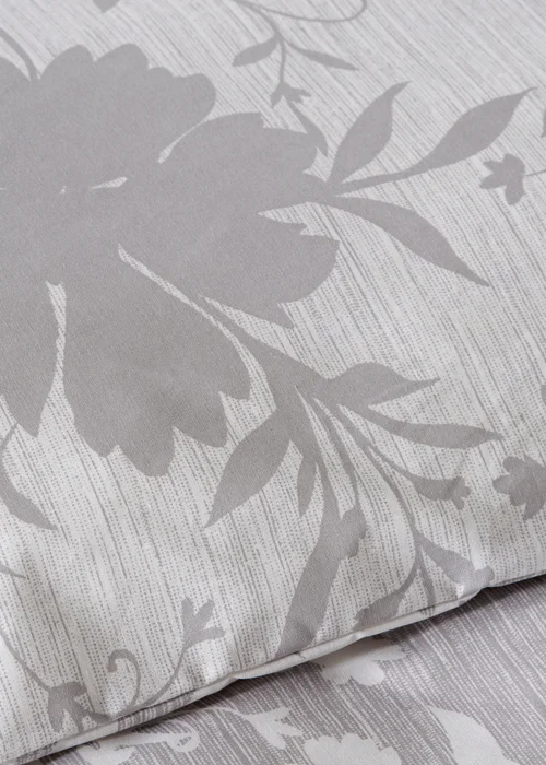 Grey Floral Duvet Set - Single Image 3