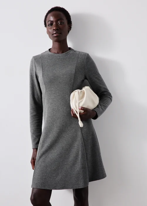 Grey Skater Mini Dress - 8 Image 1