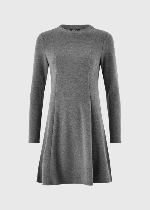 Grey Skater Mini Dress - 8 Image 5