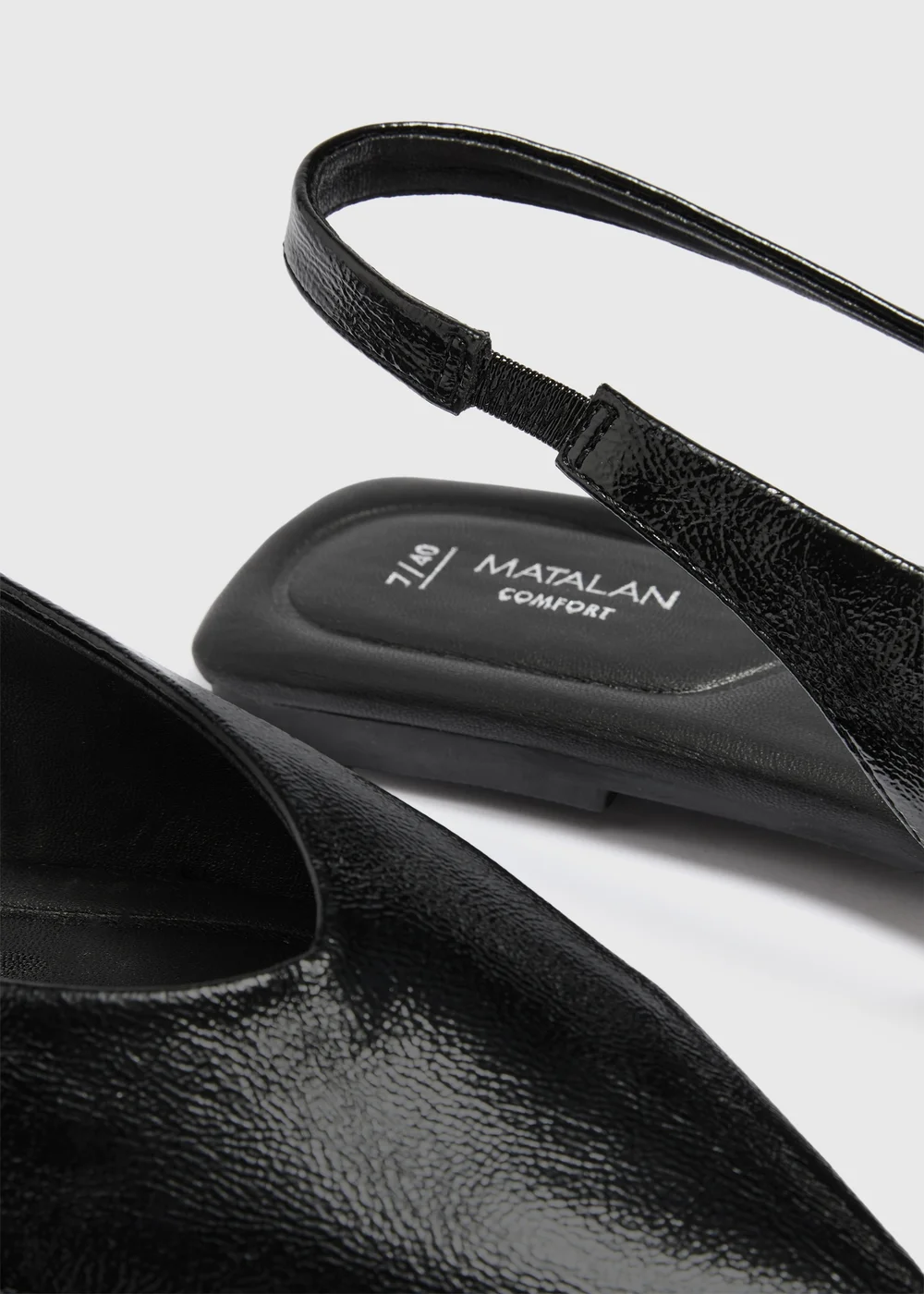 Black Sling Back Flats - 3 Image 4