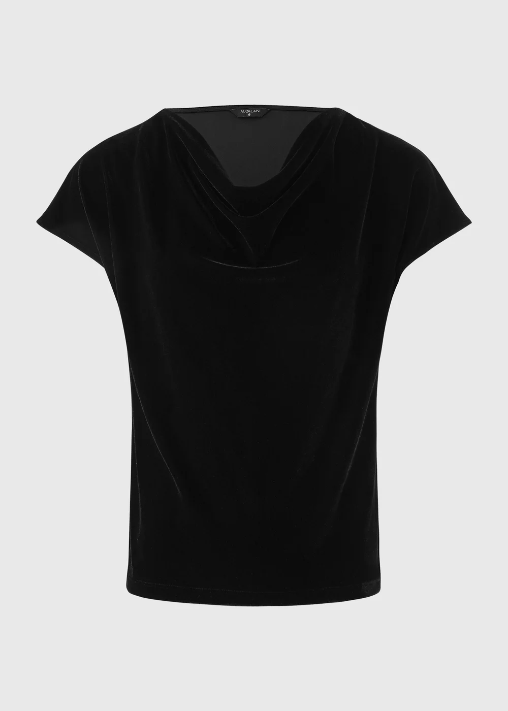 Black Velvet Cowl Neck Co Ord Top - 8 Image 1