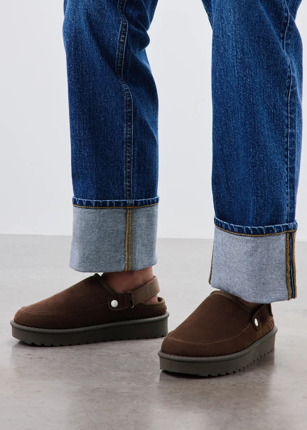 Brown Snug Sling Back Loafer - 3 Image 1