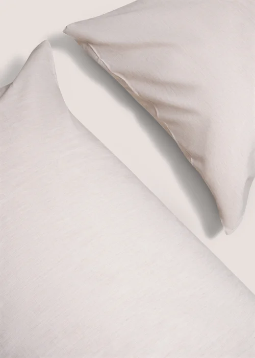 Natural Washed Cotton Fitted Sheet Bundle - Single Image 2